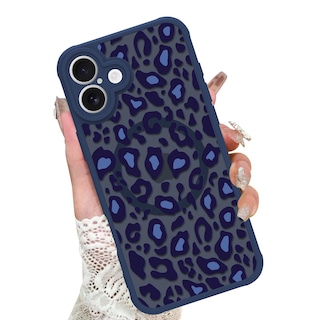 Foto 1 | Foto 1 | Funda Kanghar Para Iphone 16 Plus Con Estampado De Leopardo Azul Magsafe - Venta Internacional.