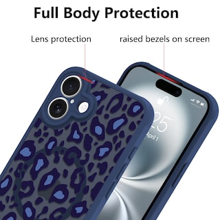 Foto 3 | Foto 3 | Funda Kanghar Para Iphone 16 Plus Con Estampado De Leopardo Azul Magsafe - Venta Internacional.