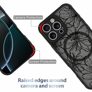 Foto 2 | Foto 2 | Funda De Teléfono Aigomara Para Iphone 16 Pro Con Magsafe Blooming Flowers - Venta Internacional.