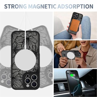 Foto 3 | Foto 3 | Funda De Teléfono Aigomara Para Iphone 16 Pro Con Magsafe Blooming Flowers - Venta Internacional.