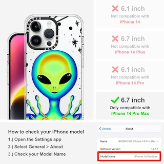 Foto 2 | Foto 2 | Funda De Teléfono Mosnovo Para Iphone 14 Pro Max Buffertech, Tpu Transparente - Venta Internacional.