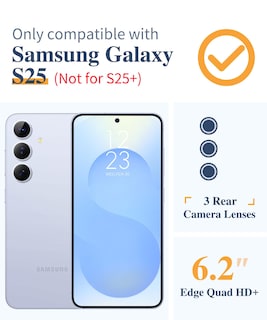 Foto 2 | Foto 2 | Funda De Teléfono Gviewin Para Samsung Galaxy S25 Con Protector De Pantalla - Venta Internacional.