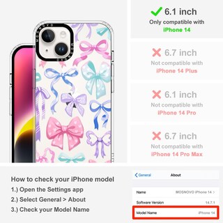 Foto 2 | Foto 2 | Funda De Teléfono Mosnovo Para Iphone 14 Buffertech 2m Drop Clear - Venta Internacional.