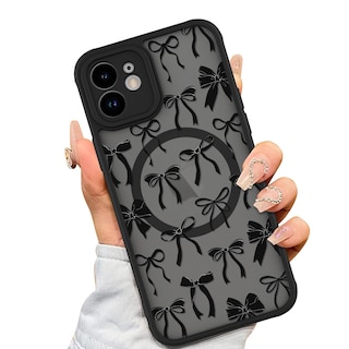 Foto 1 | Foto 1 | Funda De Teléfono Aigomara Para Iphone 12 Con Lazo Negro Magsafe - Venta Internacional.
