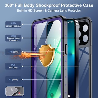 Foto 5 | Foto 5 | Funda De Teléfono Spidercase Impermeable Con Lente Para Iphone 13 Pro - Venta Internacional.