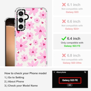 Foto 2 | Foto 2 | Funda De Teléfono Mosnovo Para Samsung Galaxy S23 Fe Love In Bloom - Venta Internacional.