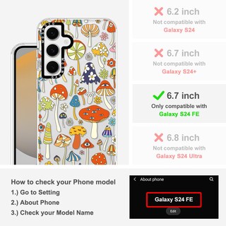 Foto 2 | Foto 2 | Funda De Teléfono Mosnovo Para Samsung Galaxy S24 Fe Mushroom Art - Venta Internacional.
