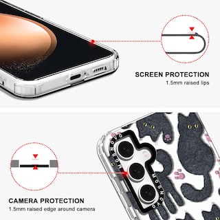 Foto 4 | Foto 4 | Funda De Teléfono Mosnovo Para Samsung Galaxy S23 Fe Black Fluffy Cat - Venta Internacional.