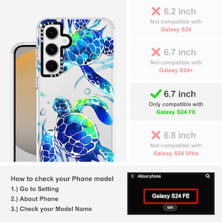 Foto 2 | Foto 2 | Funda De Teléfono Mosnovo Para Samsung Galaxy S24 Fe Sea Turtles - Venta Internacional.