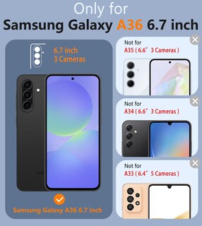 Foto 2 | Foto 2 | Funda De Teléfono Fntcase Para Samsung Galaxy A36-5g Con Clip Para Cinturón - Venta Internacional.
