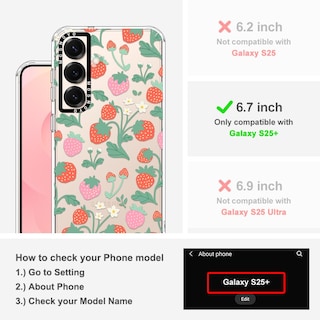Foto 2 | Foto 2 | Funda De Teléfono Mosnovo Para Samsung Galaxy S25 Plus Strawberry - Venta Internacional.