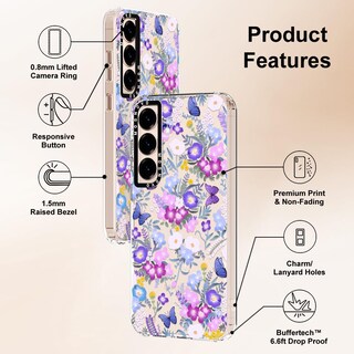 Foto 6 | Foto 6 | Funda De Teléfono Mosnovo Para Samsung Galaxy S25 Purple Peri Flower - Venta Internacional.