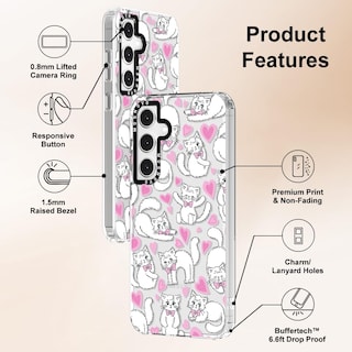 Foto 6 | Foto 6 | Funda De Teléfono Mosnovo Para Samsung Galaxy S24 Fe Kitties Design - Venta Internacional.