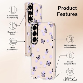 Foto 6 | Foto 6 | Funda De Teléfono Mosnovo Para Samsung Galaxy S25 Lilac Butterfly - Venta Internacional.