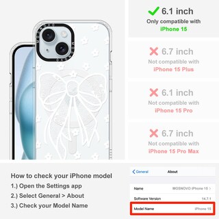 Foto 2 | Foto 2 | Funda Para Teléfono Mosnovo Compatible Con Iphone 15 Magsafe Clear - Venta Internacional.