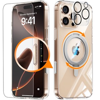 Foto 1 | Foto 1 | Funda De Teléfono Jueshituo 3 En 1 Para Iphone 16 Pro De 6.3 Pulgadas, Transparente - Venta Internacional.