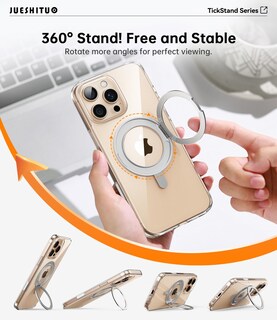 Foto 5 | Foto 5 | Funda De Teléfono Jueshituo 3 En 1 Para Iphone 16 Pro De 6.3 Pulgadas, Transparente - Venta Internacional.