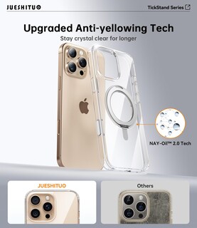 Foto 6 | Foto 6 | Funda De Teléfono Jueshituo 3 En 1 Para Iphone 16 Pro De 6.3 Pulgadas, Transparente - Venta Internacional.
