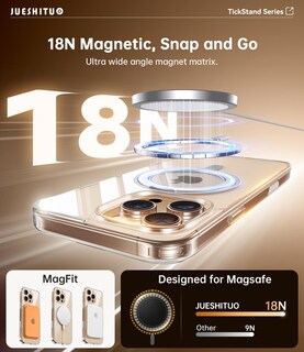 Foto 7 | Foto 7 | Funda De Teléfono Jueshituo 3 En 1 Para Iphone 16 Pro De 6.3 Pulgadas, Transparente - Venta Internacional.