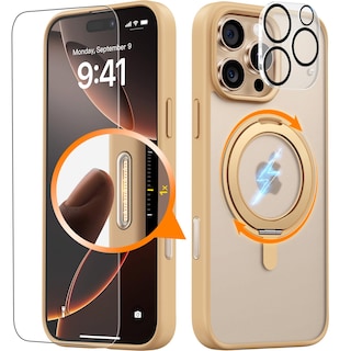 Foto 1 | Foto 1 | Funda De Teléfono Jueshituo 3 En 1 Para Iphone 16 Pro De 6.3 Pulgadas, Color Marrón Desierto - Venta Internacional.