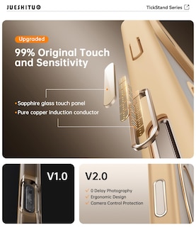 Foto 3 | Foto 3 | Funda De Teléfono Jueshituo 3 En 1 Para Iphone 16 Pro De 6.3 Pulgadas, Color Marrón Desierto - Venta Internacional.