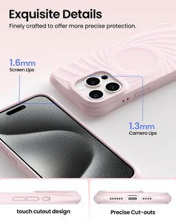 Foto 4 | Foto 4 | Funda De Teléfono Ornarto Vortuxe Para Iphone 15 Pro Pink Quartz - Venta Internacional.