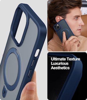 Foto 6 | Foto 6 | Funda De Teléfono Torras Ostand Series Con Soporte Magnético Para Iphone 13/14 6.1, Color Azul Marino - Venta Internacional.