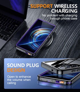 Foto 6 | Foto 6 | Funda De Teléfono Temdan Impermeable Con Lente Para Samsung Galaxy S25 Ultra - Venta Internacional.