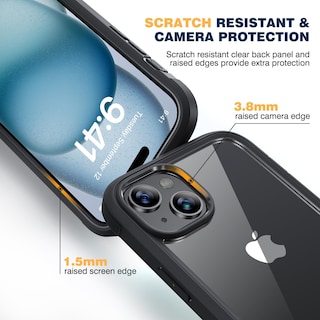 Foto 5 | Foto 5 | Funda Para Teléfono Diaclara Diseñada Para Iphone 15 6.1 (negro/transparente) - Venta Internacional.