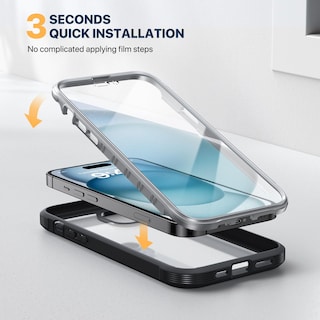 Foto 6 | Foto 6 | Funda Para Teléfono Diaclara Diseñada Para Iphone 15 6.1 (negro/transparente) - Venta Internacional.