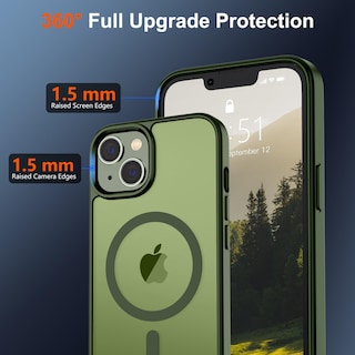 Foto 4 | Foto 4 | Funda Magnética Supfine Para Iphone 15/14 Plus, Color Verde - Venta Internacional.