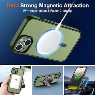 Foto 5 | Foto 5 | Funda Magnética Supfine Para Iphone 15/14 Plus, Color Verde - Venta Internacional.