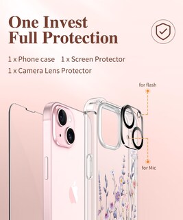 Foto 7 | Foto 7 | Funda De Teléfono Gviewin Para Iphone 15 6.1 Con Protector De Pantalla - Venta Internacional.