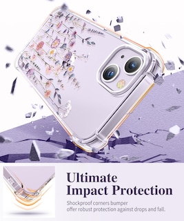 Foto 4 | Foto 4 | Funda De Teléfono Gviewin Para Iphone 14 Plus Floral Con Protector - Venta Internacional.