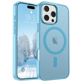 Foto 1 | Foto 1 | Funda Magnética Supfine Para Iphone 16 Pro Max, Color Azul Claro - Venta Internacional.