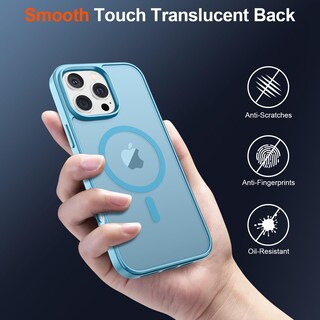 Foto 6 | Foto 6 | Funda Magnética Supfine Para Iphone 16 Pro Max, Color Azul Claro - Venta Internacional.