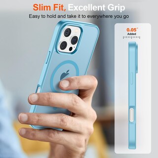 Foto 7 | Foto 7 | Funda Magnética Supfine Para Iphone 16 Pro Max, Color Azul Claro - Venta Internacional.