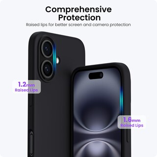 Foto 4 | Foto 4 | Funda De Teléfono Ornarto Compatible Con Iphone 16 6.1 - Negra - Venta Internacional.