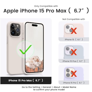Foto 6 | Foto 6 | Funda De Teléfono Otofly Compatible Con Iphone 15 Pro Max De Silicona - Venta Internacional.