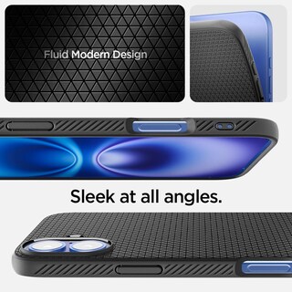 Foto 3 | Foto 3 | Funda Spigen Liquid Air Para Iphone 16, Color Negro Mate - Venta Internacional.