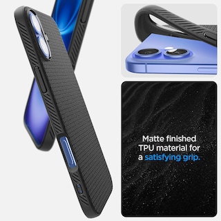 Foto 4 | Foto 4 | Funda Spigen Liquid Air Para Iphone 16, Color Negro Mate - Venta Internacional.