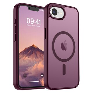Foto 1 | Foto 1 | Funda Magnética Supfine Para Iphone 16e 2025, Color Rojo Vino - Venta Internacional.