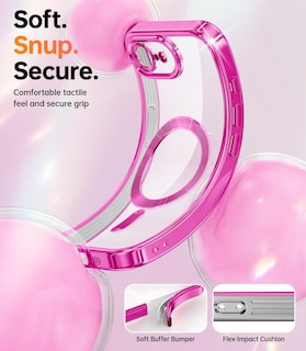 Foto 5 | Foto 5 | Funda De Teléfono Meifigno Diseñada Para Iphone 16e 6.1, Color Rosa Intenso - Venta Internacional.