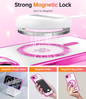 Foto 6 | Foto 6 | Funda De Teléfono Meifigno Diseñada Para Iphone 16e 6.1, Color Rosa Intenso - Venta Internacional.