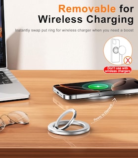Foto 6 | Foto 6 | Soporte Magnético Temdan Para Iphone Magsafe, Plateado - Venta Internacional.
