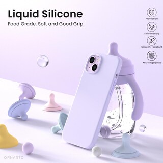 Foto 3 | Foto 3 | Funda De Teléfono Ornarto Compatible Con Iphone 14 6.1 - Lila Pastel - Venta Internacional.