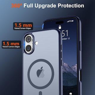 Foto 4 | Foto 4 | Funda Magnética Supfine Para Iphone 16, Color Azul Marino - Venta Internacional.