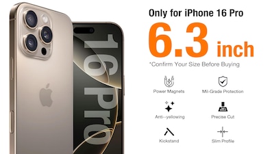 Foto 2 | Foto 2 | Funda De Teléfono Torras Guardian A Prueba De Golpes Para Iphone 16 Pro Negra - Venta Internacional.
