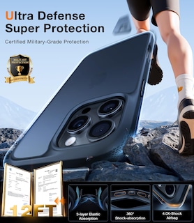 Foto 3 | Foto 3 | Funda De Teléfono Torras Guardian A Prueba De Golpes Para Iphone 16 Pro Negra - Venta Internacional.