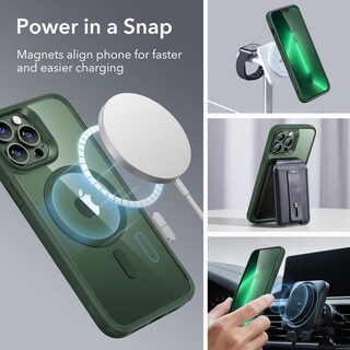 Foto 3 | Foto 3 | Funda De Teléfono Esr Para Iphone 13 Pro, Compatible Con Magsafe, Verde Transparente - Venta Internacional.